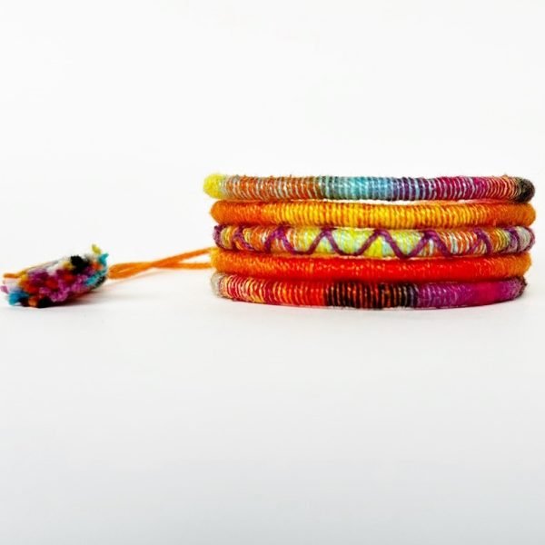 Pulseira 5 Cordinhas Laranjar