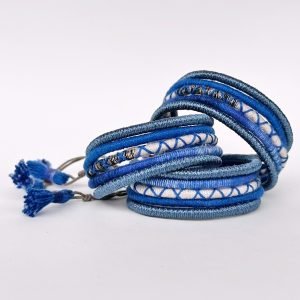 Pulseira 5 Cordinhas Azul