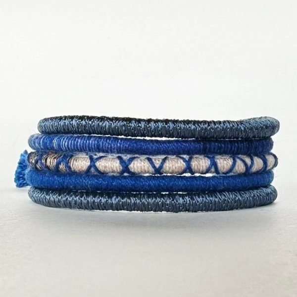 Pulseira 5 Cordinhas Azul - Imagem 3